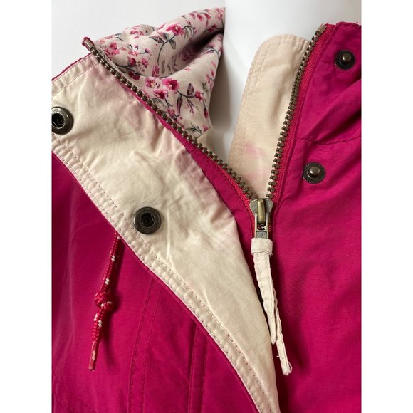 Northern Reflections Vintage Women’s Jacket S Hot Pink Hood Zip Snaps Pockets - Picture 8 of 16